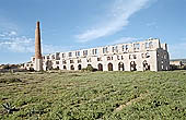 Sicily, Ragusa coast, old factory at Sampieri beach